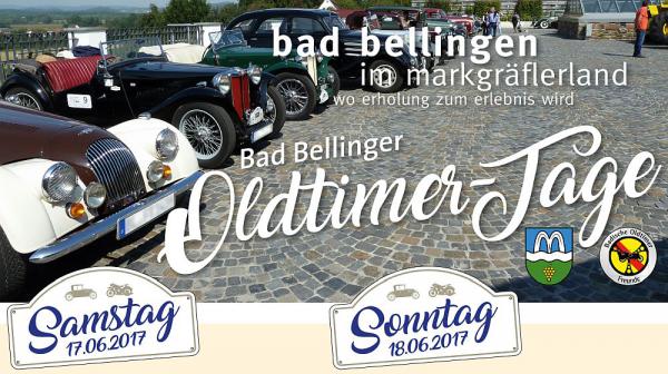 17./18. Juni: Bad Bellinger Oldtimer-Tage – Eine Parade für Liebhaber der alten Klassiker
Foto: Bade-und Kurverwaltung Bad Bellingen GmbH 17./18. Juni: Bad Bellinger Oldtimer-Tage – Eine Parade für Liebhaber der alten Klassiker
Foto: Bade-und Kurverwaltung Bad Bellingen GmbH