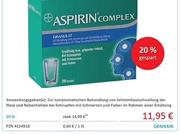 Auszug aus den Angeboten vom 1. Januar bis 28. Februar 2018 

Apotheke auf der Bleiche, Bürkle Apotheke, Neue Apotheke, Spitzweg Apotheke 