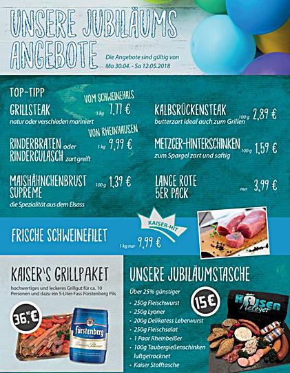 Der Kaiser Metzger, Hauptstraße 157, 79365 Rheinhausen, Tel.: 07643/265, Fax: 07643/263, www.metzgerei-kaiser.de, E-Mail: info@metzgerei-kaiser.de Der Kaiser Metzger, Hauptstraße 157, 79365 Rheinhausen, Tel.: 07643/265, Fax: 07643/263, www.metzgerei-kaiser.de, E-Mail: info@metzgerei-kaiser.de