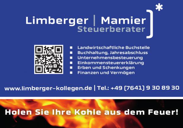 Limberger - Mamier | Steuerberater
Kandelstraße 24, 79331 Teningen, Tel. 07641 / 9308930, info@limberger-kollegen.de