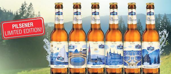 Fürstenberg Brauerei bekennt sich zu „Heimat und Natur“ - Design-Edition „Süden“ zeigt Sehenswürdigkeiten und Städte-Motive auf Pilsener-Etiketten.
Foto: Fürstlich Fürstenbergische Brauerei GmbH Fürstenberg Brauerei bekennt sich zu „Heimat und Natur“ - Design-Edition „Süden“ zeigt Sehenswürdigkeiten und Städte-Motive auf Pilsener-Etiketten.
Foto: Fürstlich Fürstenbergische Brauerei GmbH