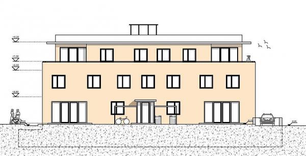 Erstes Baugruppenprojekt in Bad Krozingen geht in die Umsetzung.
Erstes Baugruppenprojekt in Bad Krozingen geht in der Hildegard-von-Bingen-Straße in die Umsetzung. Es entsteht ein Mehrfamilienhaus für neun Familien – hier die südliche Ansicht
Foto: Stadt Bad Krozingen - Architekturbüro Hansen Erstes Baugruppenprojekt in Bad Krozingen geht in die Umsetzung.
Erstes Baugruppenprojekt in Bad Krozingen geht in der Hildegard-von-Bingen-Straße in die Umsetzung. Es entsteht ein Mehrfamilienhaus für neun Familien – hier die südliche Ansicht
Foto: Stadt Bad Krozingen - Architekturbüro Hansen