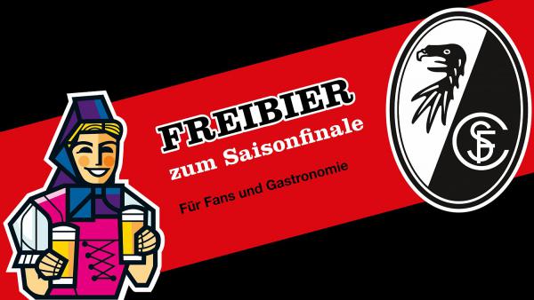 Fußball: FReibier zum Saisonfinale (15. Mai) - SC Freiburg und Brauerei Rothaus initiieren corona-gerechte Freibier-Aktion.

Foto: SC Freiburg 