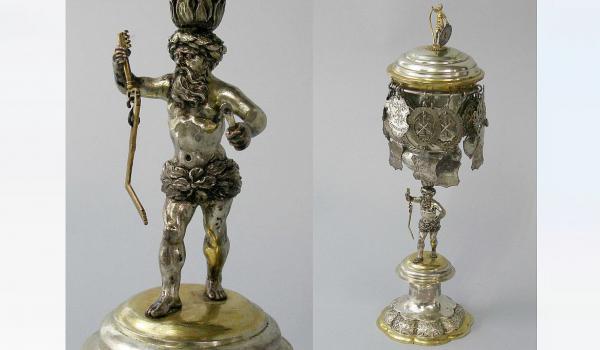 Bis 1. Mai: Zunftbecher der Schreiner, Schlosser und Uhrmacher in Lörrach mit ‚Wildem Mann‘ zu sehen.
Zunftbecher mit Wildem Mann (Sammlung Dreiländermuseum).
Foto: Stadt Weil am Rhein - Dreiländermuseum/Gabriele Weitzer
Bis 1. Mai: Zunftbecher der Schreiner, Schlosser und Uhrmacher in Lörrach mit ‚Wildem Mann‘ zu sehen.
Zunftbecher mit Wildem Mann (Sammlung Dreiländermuseum).
Foto: Stadt Weil am Rhein - Dreiländermuseum/Gabriele Weitzer