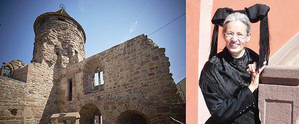 19./20. August: Historische Fakten und Kurioses in Lahr.
Der Storchenturm Lahr (links) ist als Rest der Tiefburg der Geroldsecker bis heute erhalten/Annemarie Friedrich-Kirn in Tracht.
Foto: Stadt Lahr 19./20. August: Historische Fakten und Kurioses in Lahr.
Der Storchenturm Lahr (links) ist als Rest der Tiefburg der Geroldsecker bis heute erhalten/Annemarie Friedrich-Kirn in Tracht.
Foto: Stadt Lahr