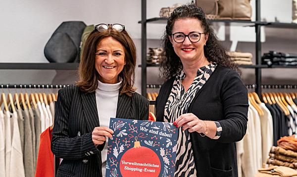 Bettina Hauser und Alexandra Padelat (rechts) planten für ihre Geschäfte eine Einkaufsnacht
REGIOTRENDS-Foto: Jens Glade Bettina Hauser und Alexandra Padelat (rechts) planten für ihre Geschäfte eine Einkaufsnacht
REGIOTRENDS-Foto: Jens Glade