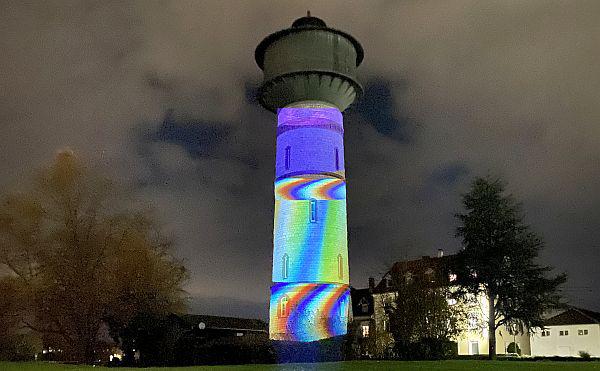 19. Dezember: Lichtzeichen am Wasserturm in Rheinfelden.

Foto: Stadt Rheinfelden 