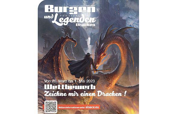 Eine „Reise zu den Burgen am Oberrhein“.
Wettbewerb „Zeichne mir einen Drachen“.
Foto: Landratsamt Ortenaukreis - John Howe Eine „Reise zu den Burgen am Oberrhein“.
Wettbewerb „Zeichne mir einen Drachen“.
Foto: Landratsamt Ortenaukreis - John Howe