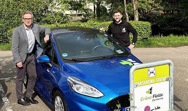 Car-Sharing ab sofort in Sexau verfügbar - Fahrzeug der Grünen Flotte steht auf öffentlichem Parkplatz „Bergmattenhof“.

Foto: Gemeinde Sexau