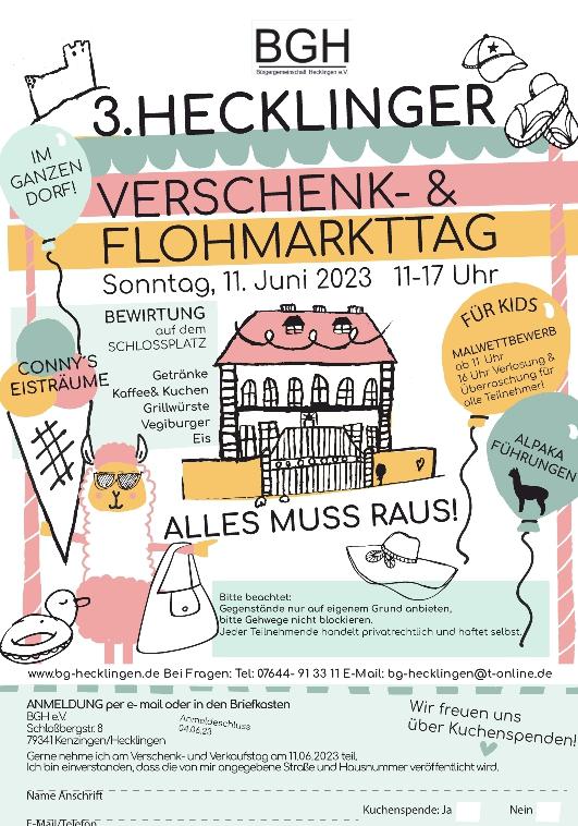 Verschenke- und Flohmarkttag am 11. Juni 2023 in Hecklingen 