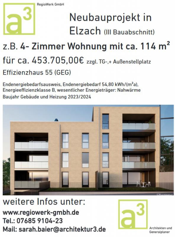 .
.
[size=12]TIPP >>
[rt=554,514763]ALLE Neubauprojekte in Waldkirch und im Elztal | RegioWerk GmbH, Gutach[/rt][/size]