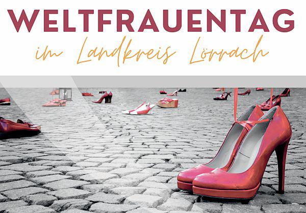 4. bis 15. März: Veranstaltungen zum Weltfrauentag im Landkreis Lörrach.
Zum letzten Weltfrauentag am Hebelpark in Lörrach: Jedes Paar der blutroten Schuhe erinnert an eine auf Grund ihres Geschlechts in Deutschland getötete Frau.
Dieses Jahr wird die Aktion, neben vielen weiteren, auf dem Alten Marktplatz durchgeführt.
Foto: Landratsamt Lörrach - Anna Thomas
4. bis 15. März: Veranstaltungen zum Weltfrauentag im Landkreis Lörrach.
Zum letzten Weltfrauentag am Hebelpark in Lörrach: Jedes Paar der blutroten Schuhe erinnert an eine auf Grund ihres Geschlechts in Deutschland getötete Frau.
Dieses Jahr wird die Aktion, neben vielen weiteren, auf dem Alten Marktplatz durchgeführt.
Foto: Landratsamt Lörrach - Anna Thomas