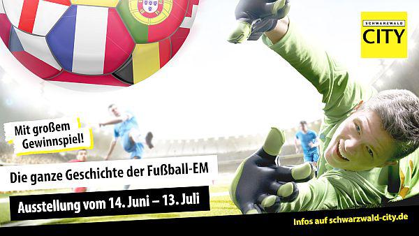 14. Juni bis 13. Juli 2024: Ausstellung zur Geschichte der Fußball-EM im Einkaufszentrum SCHWARZWALD CITY in Freiburg.
Foto: ESC Einkaufszentrum Schwarzwald City Mieterverband e.V. 14. Juni bis 13. Juli 2024: Ausstellung zur Geschichte der Fußball-EM im Einkaufszentrum SCHWARZWALD CITY in Freiburg.
Foto: ESC Einkaufszentrum Schwarzwald City Mieterverband e.V.