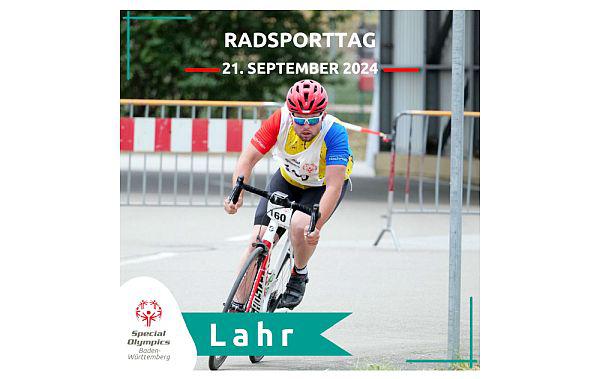 21. September 2024: Erster Radsporttag von Special Olympics Baden-Württemberg in Lahr.
Der inklusive Radsporttag bringt olympisches Feuer nach Lahr.
Foto: Stadt Lahr - SOBW/Thomas Henne 21. September 2024: Erster Radsporttag von Special Olympics Baden-Württemberg in Lahr.
Der inklusive Radsporttag bringt olympisches Feuer nach Lahr.
Foto: Stadt Lahr - SOBW/Thomas Henne