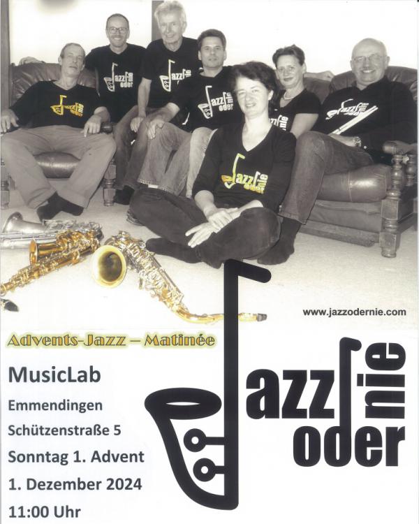 Plakat - Jazz oder nie Adventsmatinée Plakat - Jazz oder nie Adventsmatinée