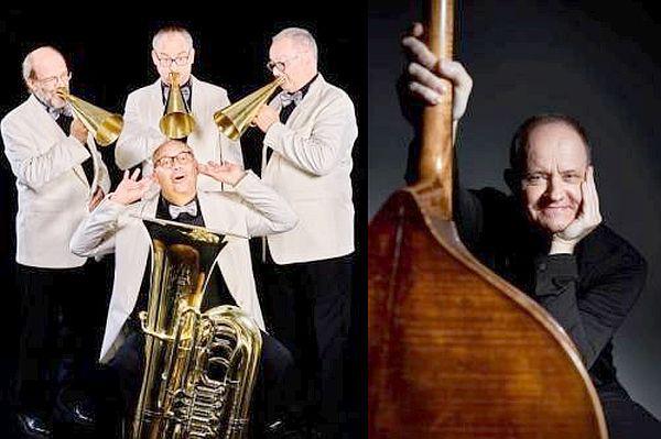 „TubaTubissima“ (14.02.2025, links) und Dieter Ilg Trio (15.02.2025, rechts) in Offenburg.
Foto: Stadt Offenburg - Ludwig Angerhöfer/Till Brönner „TubaTubissima“ (14.02.2025, links) und Dieter Ilg Trio (15.02.2025, rechts) in Offenburg.
Foto: Stadt Offenburg - Ludwig Angerhöfer/Till Brönner